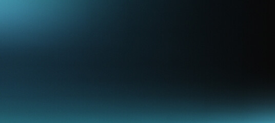 Obraz premium Dark teal grainy gradient texture background with smooth soft edges