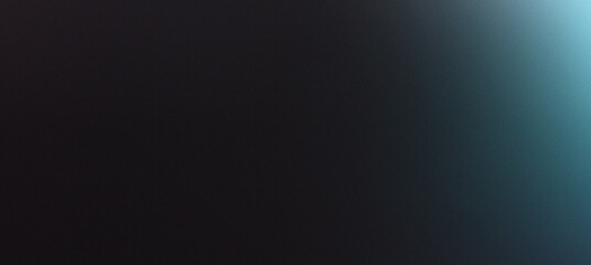 Obraz premium Dark abstract grainy gradient texture background with blue light glow