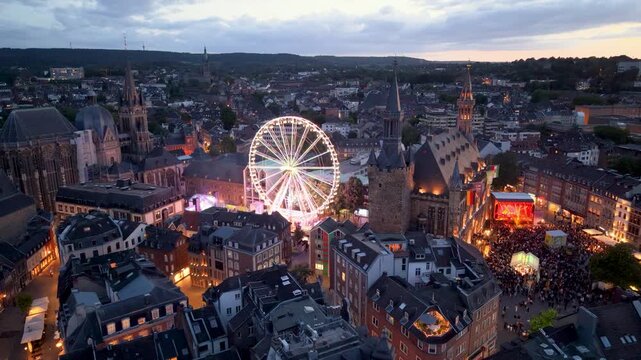 Aachen viewed from a drone