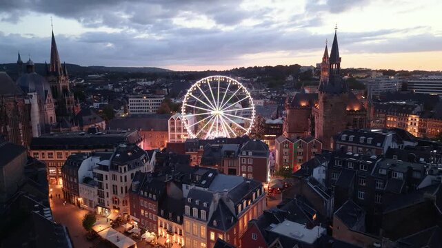Aachen viewed from a drone