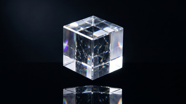 Crystal Geometric Forms Pristine Faceted Glass Objects
