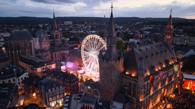 Aachen viewed from a drone