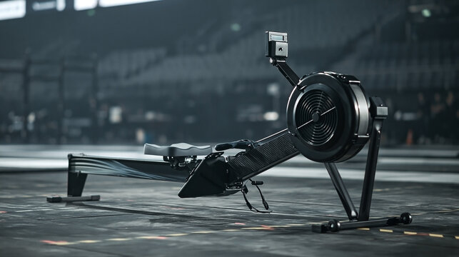 equipment professional indoor rowing machine positioned in a functional fitness.