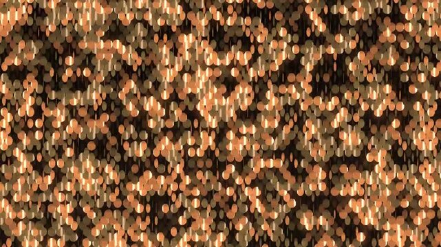 Sequin Paillette Wall of Spinning Gold and Silver Discs Shimmering in Traveling Waves Seamless Loop in rich copper tones