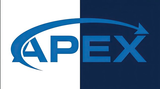 Apex Corporate Logo Design with Blue Swoosh Arrow