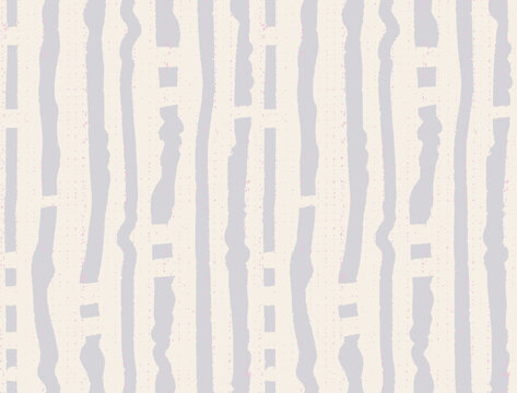 soft purple lilac cream vertical stripe dashed line seamless pattern . Lavender uneven stroke block print hand drawn wabi sabi japandi scandinavian pastel neutral abstract art style