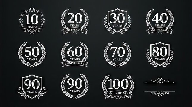 Silver anniversary laurel wreath badge collection