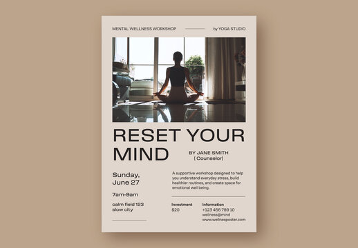 Wellness Mind Workshop Flyer Layout