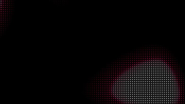 Abstract dark background with glowing red and white circular dot pattern texture in a modern digital style