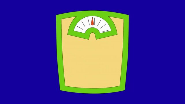 Body weight scale pointer motion animation 