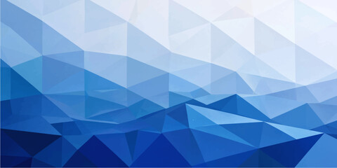 Fototapeta premium Abstract light blue polygonal geometric vector background with modern 3D low poly origami pattern design