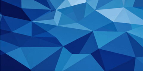 Obraz premium Abstract blue polygonal geometric vector background with modern 3D low poly origami pattern texture design