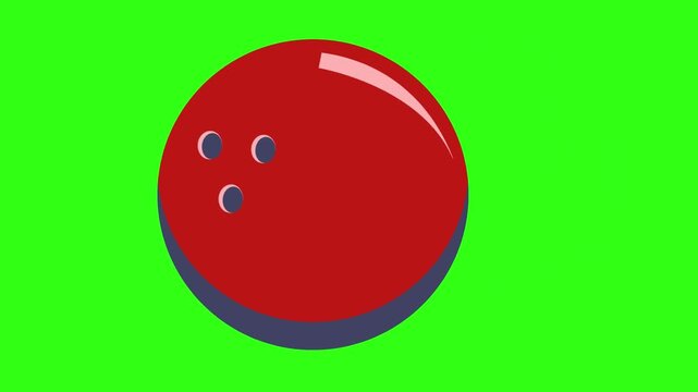 Red bowling ball motion animation 