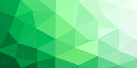 Fototapeta premium Vibrant green polygonal abstract background with gradient geometric shapes for modern vector art and design