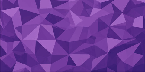 Fototapeta premium Deep purple polygonal abstract background with faceted geometric triangles for contemporary vector art design