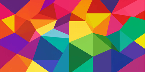 Fototapeta premium Abstract Vibrant Colorful Geometric Low Poly Background Design With Polygonal Triangulated Mesh Pattern Vector
