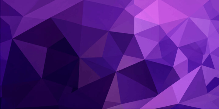 Dynamic purple polygonal abstract background with vibrant geometric triangle pattern for modern vector illustration