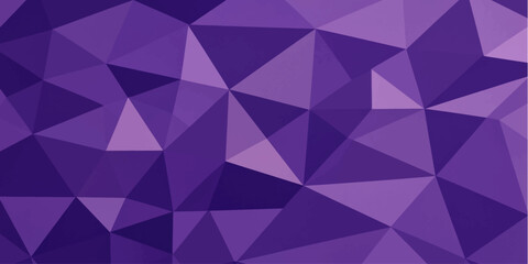 Obraz premium Abstract polygonal purple mosaic vector background with faceted triangular shapes creating modern gradient textured design