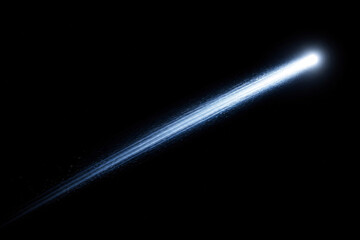 Comet light trail streaking black background banner © LOUNA Studio