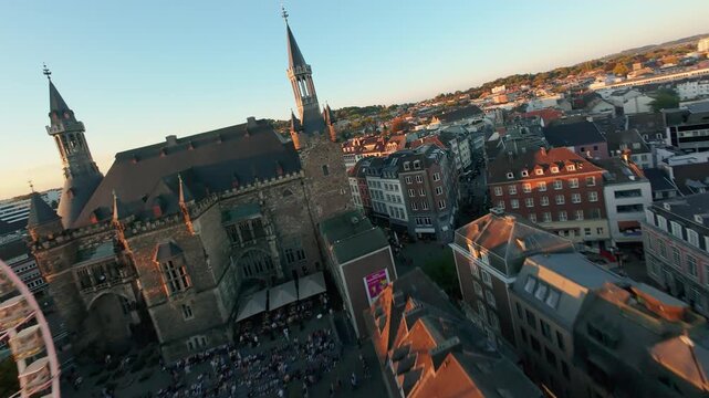 Aachen viewed from a drone
