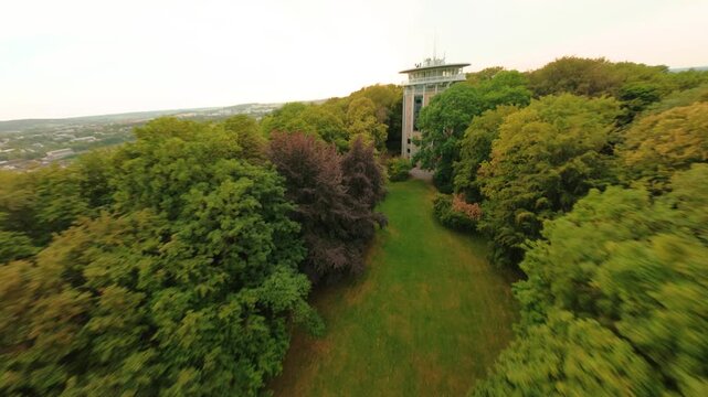 Lousberg Aachen viewed from a drone