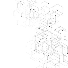 Obraz premium Futuristic Abstract Hexagonal Vector Background