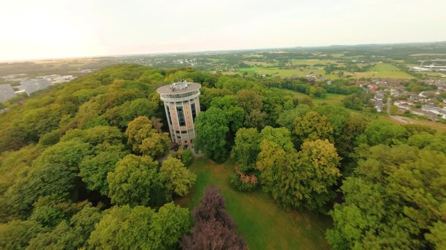 Lousberg Aachen viewed from a drone