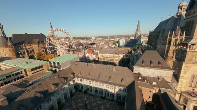 Aachen viewed from a drone