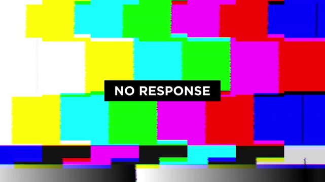 Animated Television test pattern with no response text