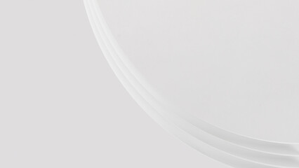 Obraz premium Minimalist white abstract background featuring soft curved lines and subtle paper layers. Clean modern architectural texture ideal for corporate branding, elegant mockups, and presentations.