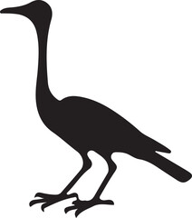 Naklejka premium vector illustration of a cartoon running bird