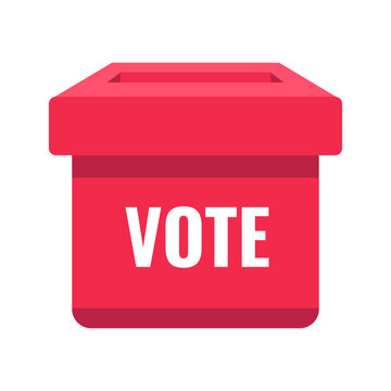 Modern red vote box graphic for democratic elections and essential citizen participation.