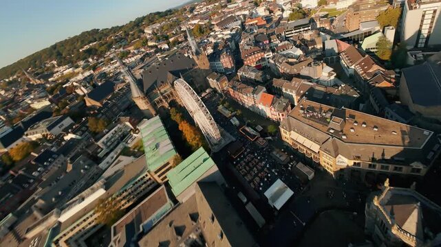 Aachen viewed from a drone
