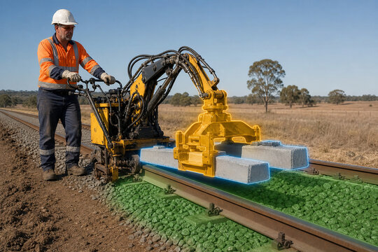 Railway sleeper replacement machine