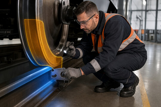 Light rail wheel and rail interface