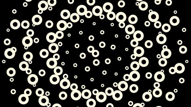 Abstract 3D Horizontal Seamless Loop Motion Graphic Phyllotaxis Horizontal_Phyllotaxis_Var_04_4K 4K
