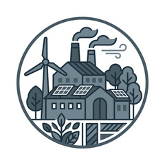 Fototapeta premium Sustainable Eco Friendly House with Renewable Energy.