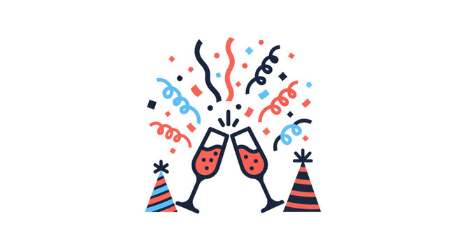 Two glasses of champagne toasting.
