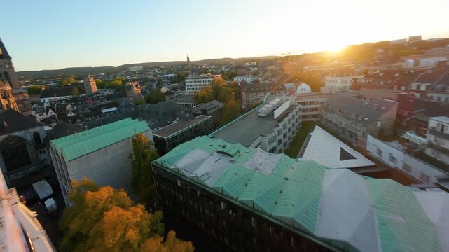 Aachen viewed from a drone