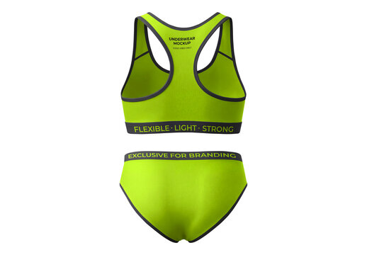 Women's Sports Top and Underwear Mockup