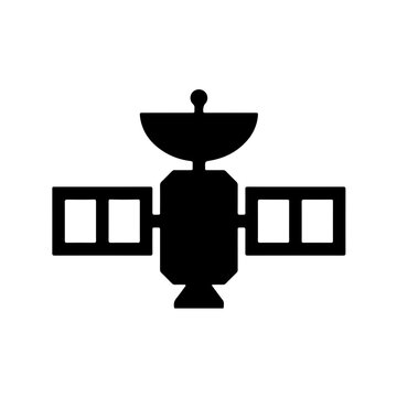 Satellite Vector Icon for Space Communication and Orbit Technology