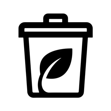Compost Bin Icon for Organic Waste and Eco Sorting
