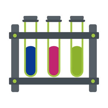Playful Test Tube Rack Illustration