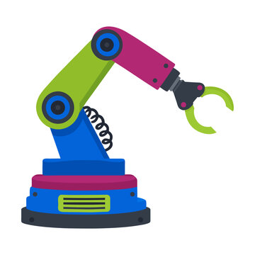 Playful Robot Arm Illustration