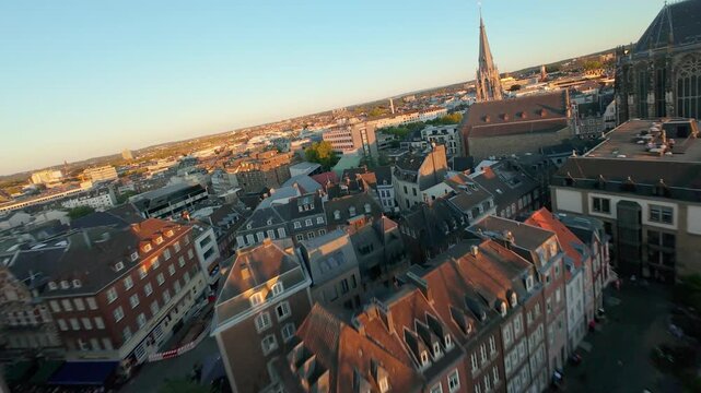 Aachen viewed from a drone