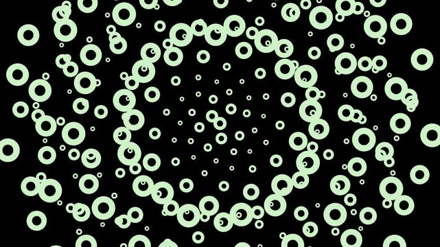 Abstract 3D Horizontal Seamless Loop Motion Graphic Phyllotaxis Horizontal_Phyllotaxis_Var_09_4K 4K