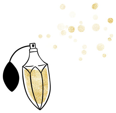 Perfume Gemstone Bottle with Bulb Atomizer.