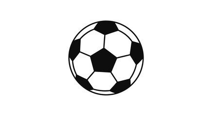 Fototapeta premium Black and white soccer ball graphic.
