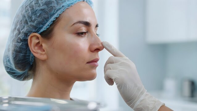 Rhinoplasty is reshaping nose surgery for change appearance of the nose and improve breathing. Consultation with ENT before rhinoplasty plastic surgery to change nose shape and improve breathing.
