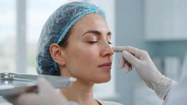 Rhinoplasty is reshaping nose surgery for change appearance of the nose and improve breathing. Consultation with ENT before rhinoplasty plastic surgery to change nose shape and improve breathing.